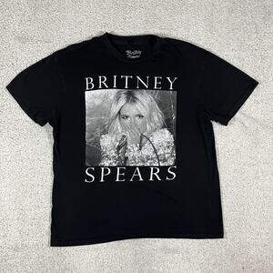 Britney Spears Shirt Mens L Black Concert Music Pop Graphic Y2K